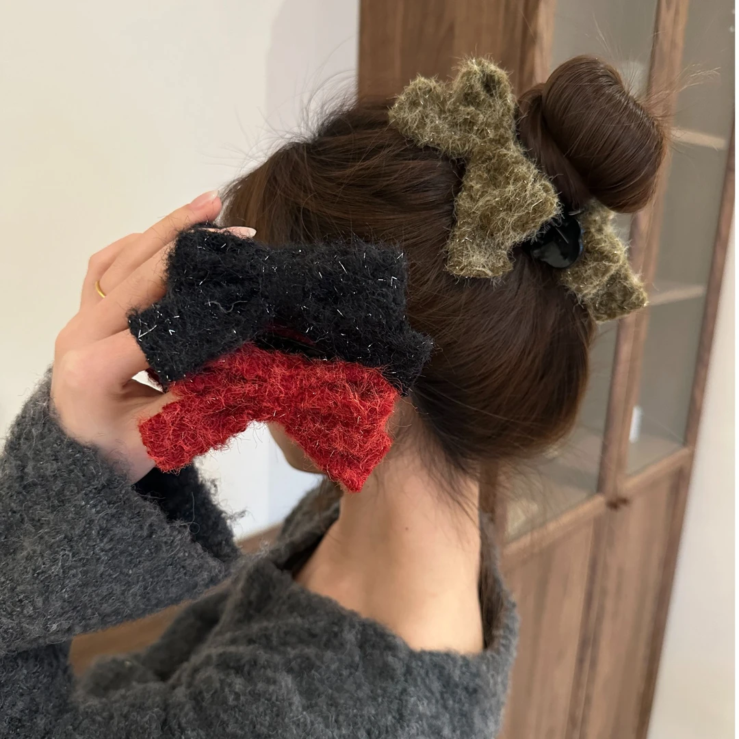 韩版千金风发饰秋冬网红发绳百搭可爱ins发夹复古头饰发圈蝴蝶结