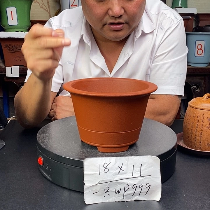 紫砂花盆货号一只WP999