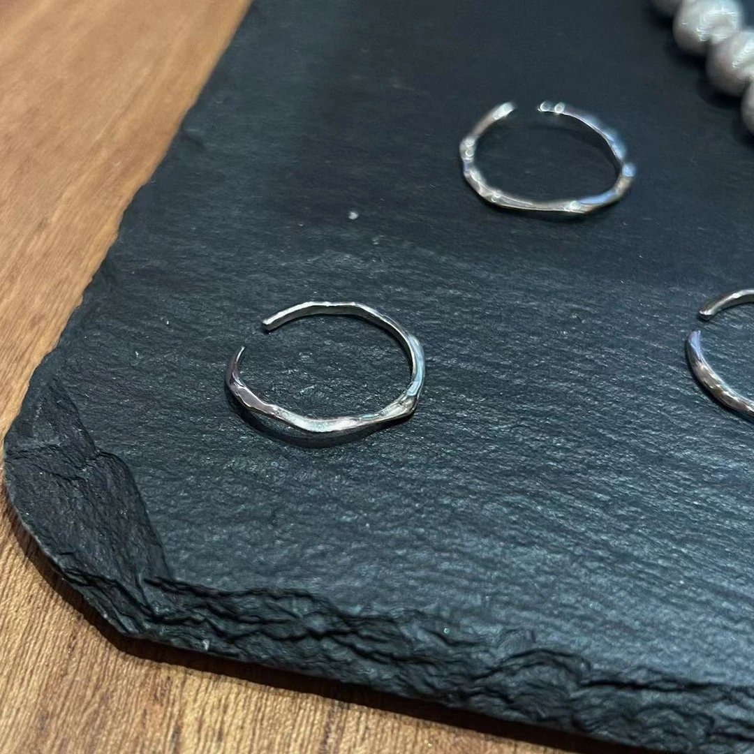 925银戒指 JUJU【素圈】百搭叠戴素圈戒指