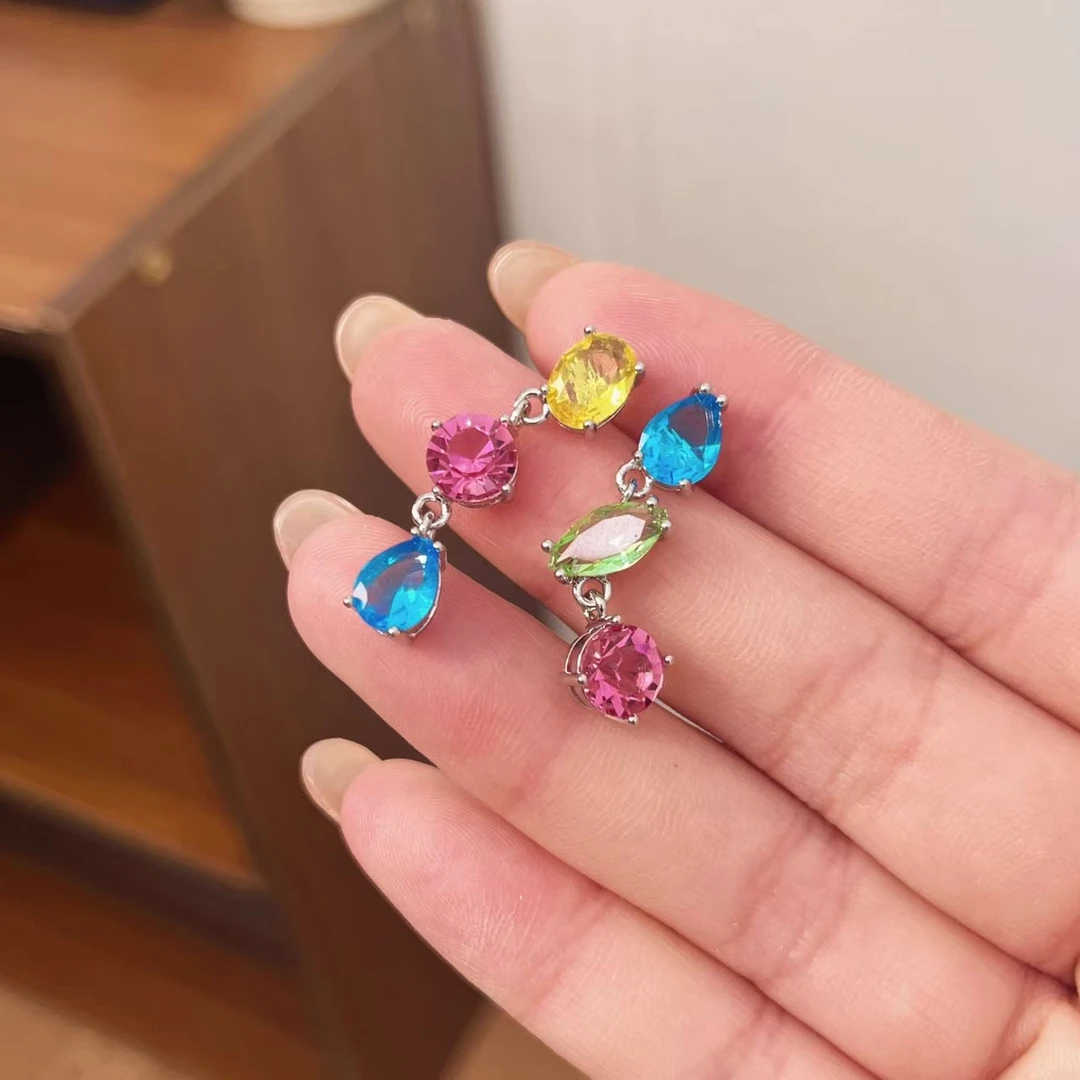 铜合金合成锆石耳饰  CC9819   高定系列  耳环