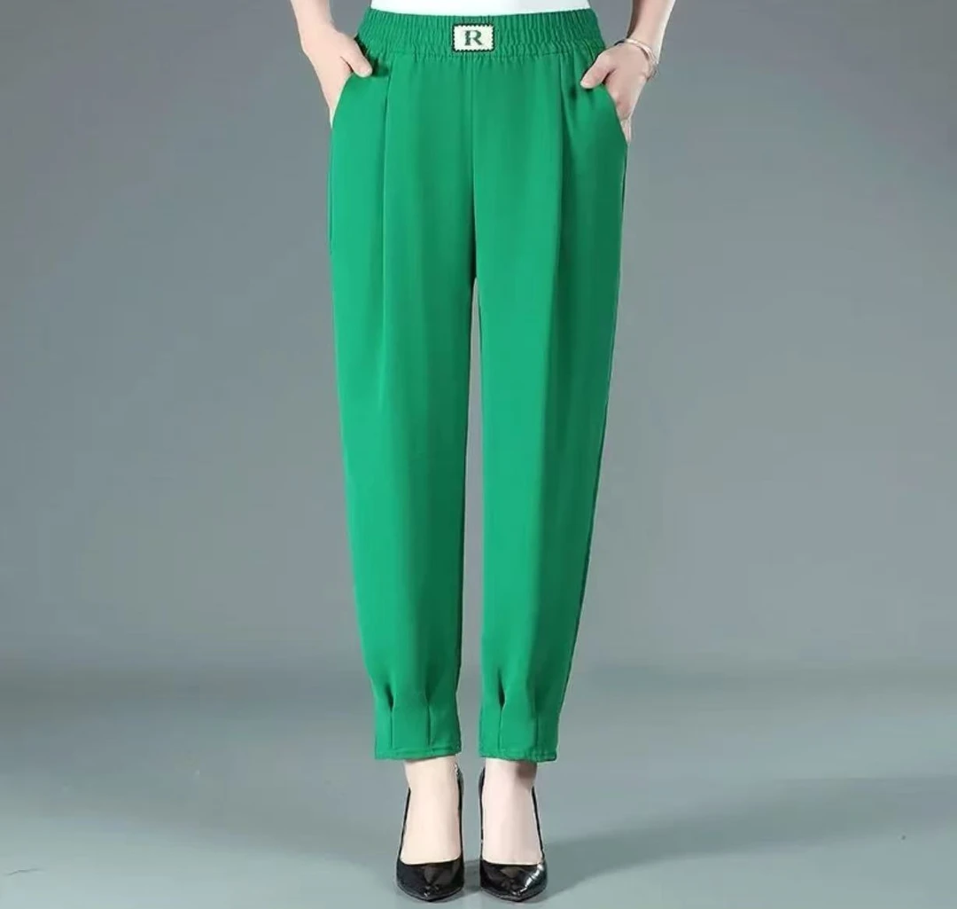 九分裤女款夏季薄款高腰垂感宽松显瘦直筒休闲哈伦裤1146