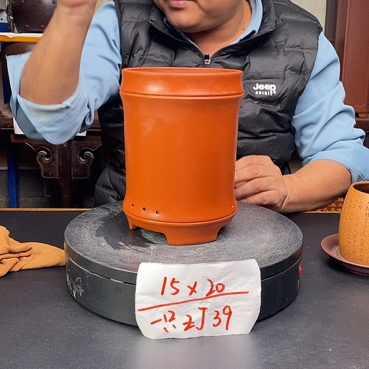 紫砂花盆货号一只ZJ39