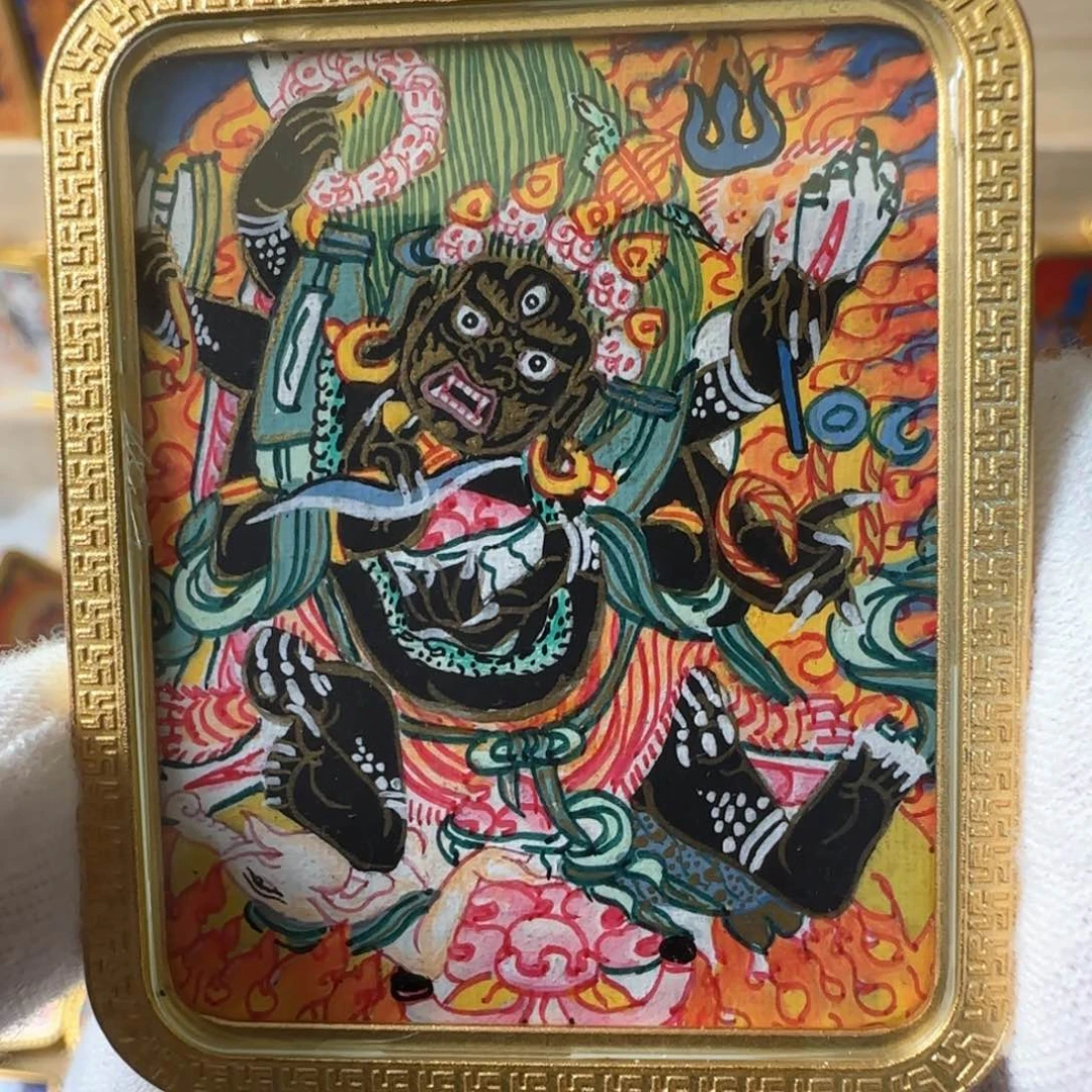 吊坠纯手绘 大黑天 4*5尺寸