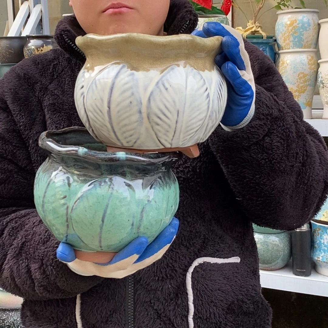 紫砂花盆口18高15福利