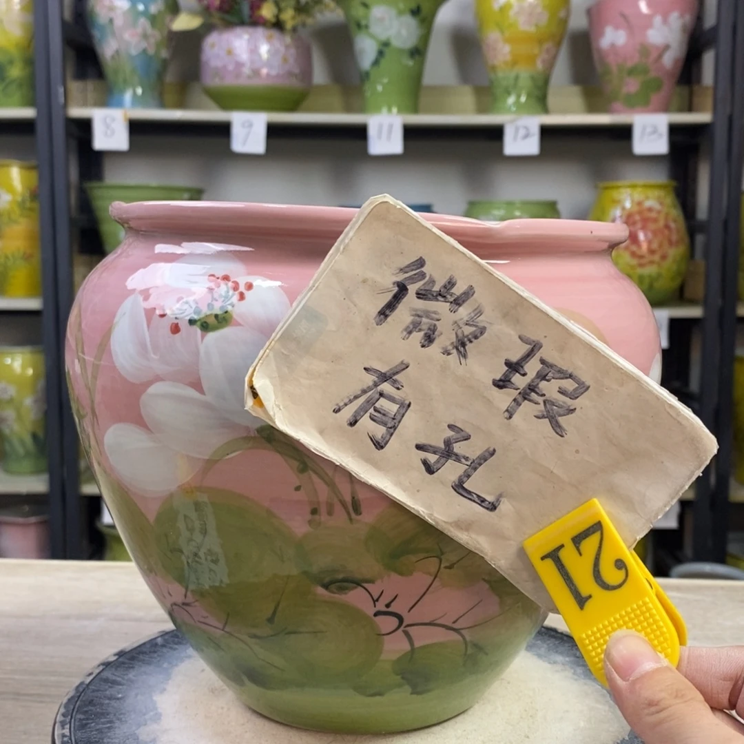 景德镇手工手绘陶瓷花盆