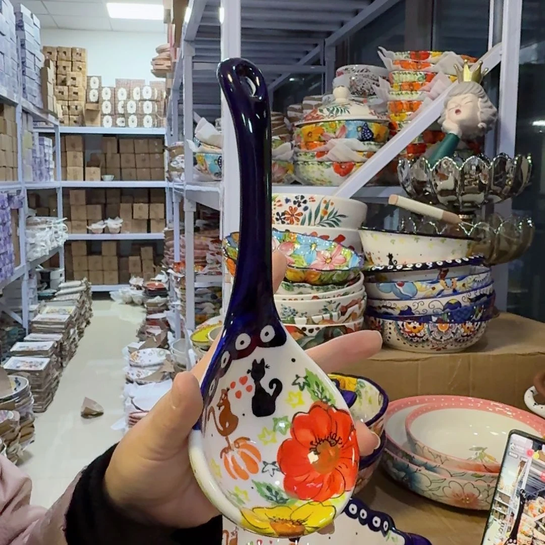 瓷片南瓜猫大汤勺一只