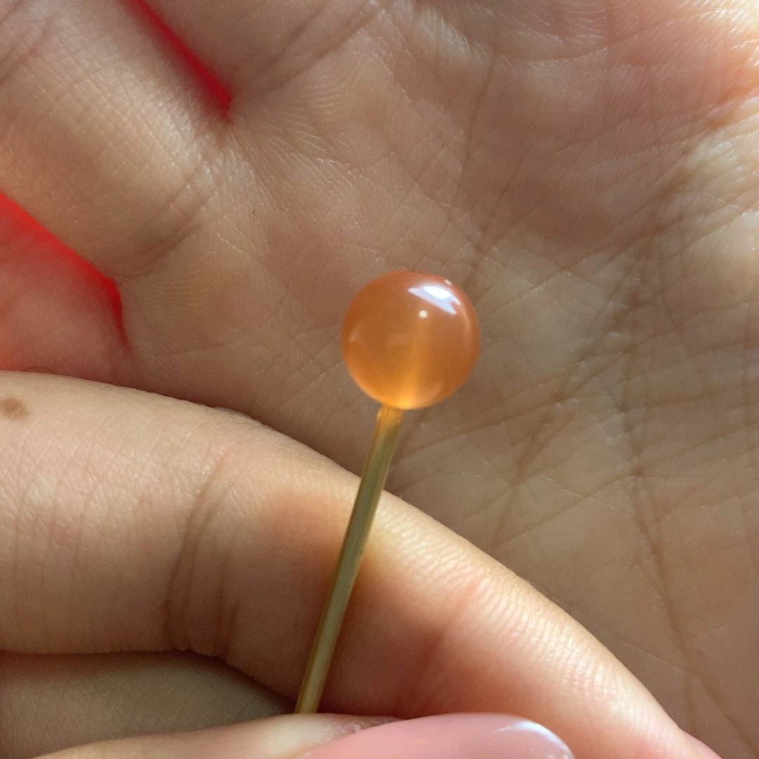 南红玛瑙冰橘单珠未镶嵌