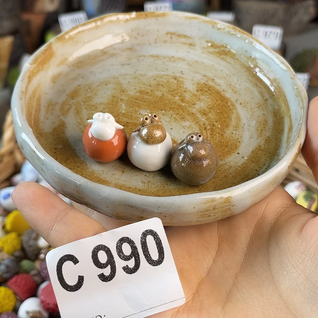 紫砂花盆多肉压盆石 1.7规格 一组3个