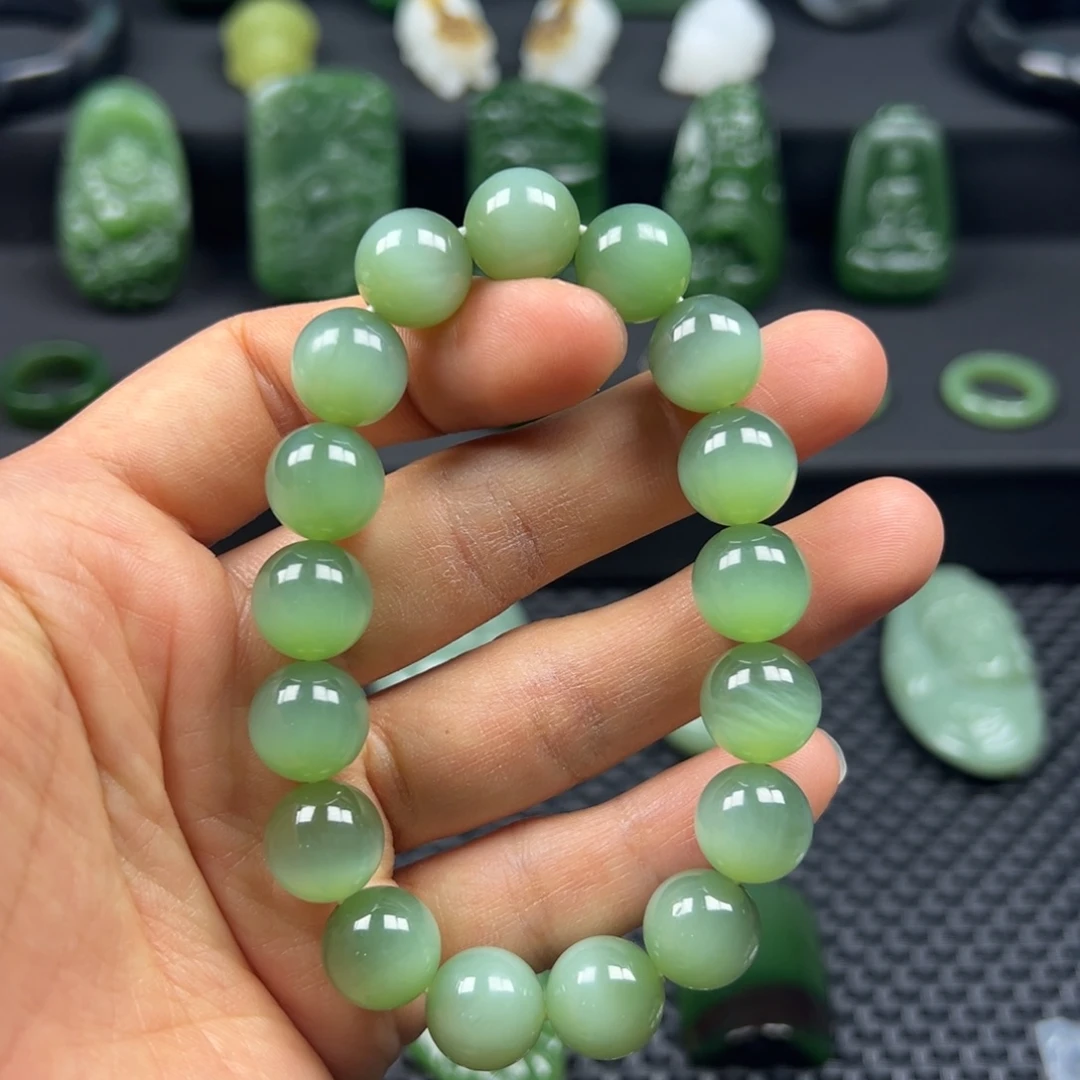 和田玉（碧玉）未镶嵌手串