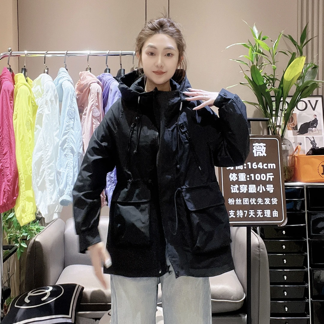 反季宠粉二棉-外套通勤纯色女装拉链女款连帽中长款棉衣2679