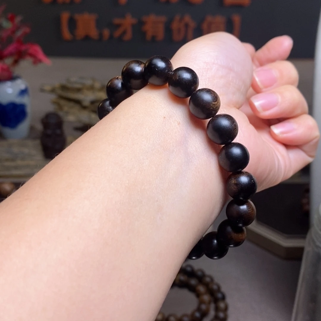 沉香手串越南芽庄瘤疤白棋楠1.0