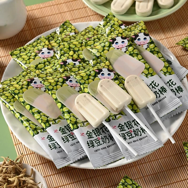 象玛玛 金银花绿豆奶棒棒糖解馋儿童健康零食小朋友奖励糖果礼物