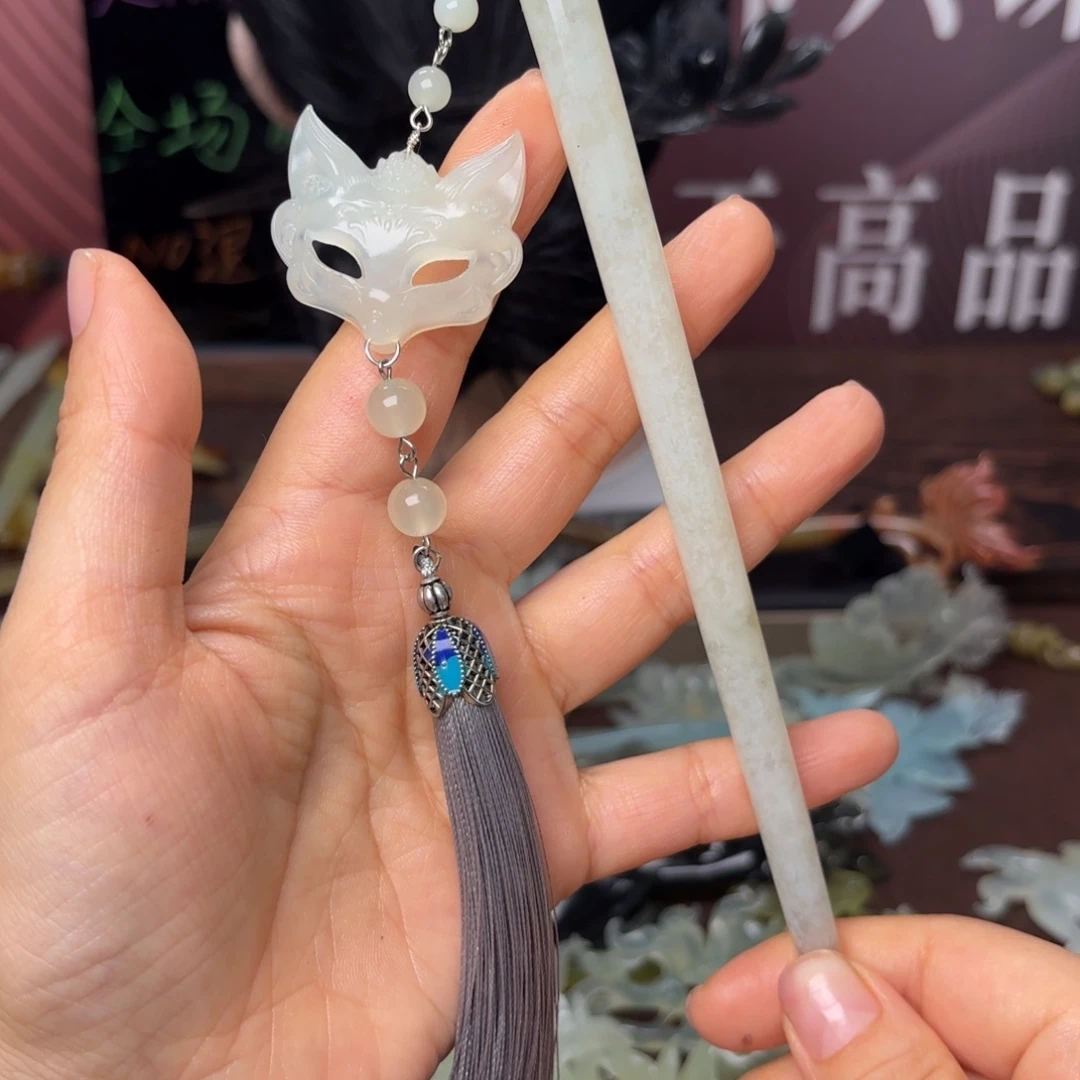 蛇纹石玉合金发饰