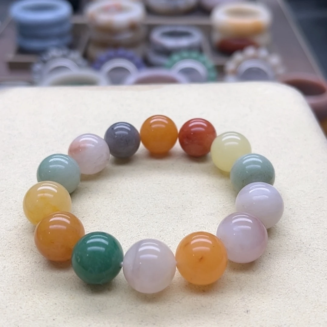 【闪购商品】石英质玉手镯未镶嵌纯天然佘太翠多宝手链