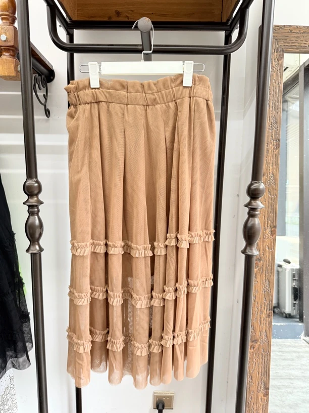 重工花边多层次高级感网纱蛋糕半身蓬蓬裙