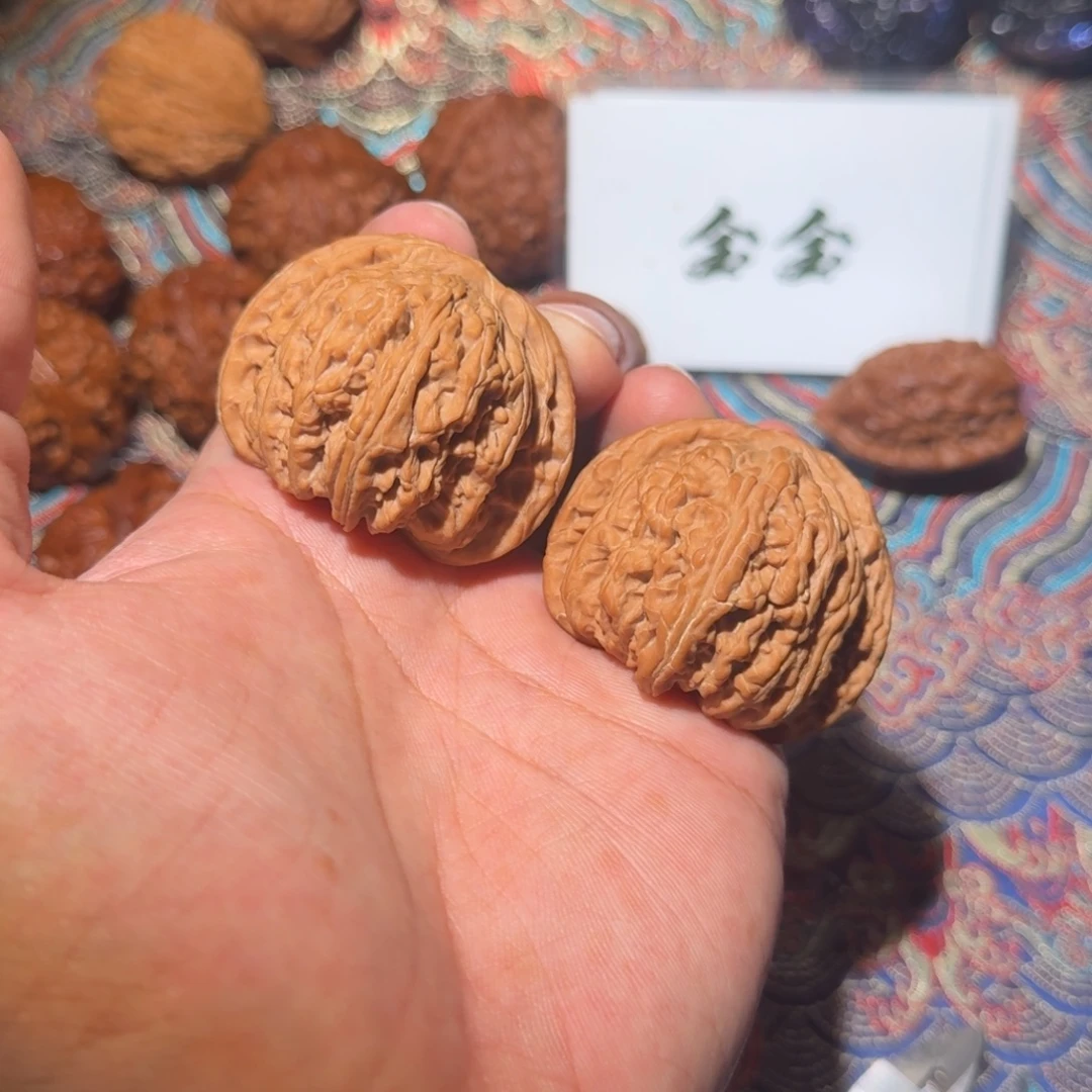 把件文玩核桃2079密纹，S，尺寸44 43 35