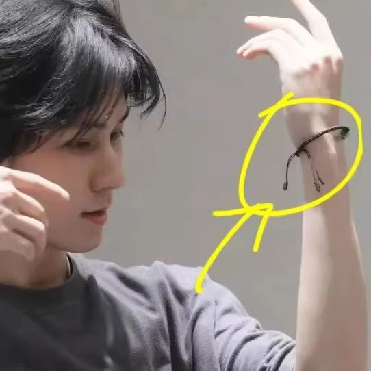 纯铜石英石手链 张真源同款周边绿转运珠手绳明星同款手串情人520