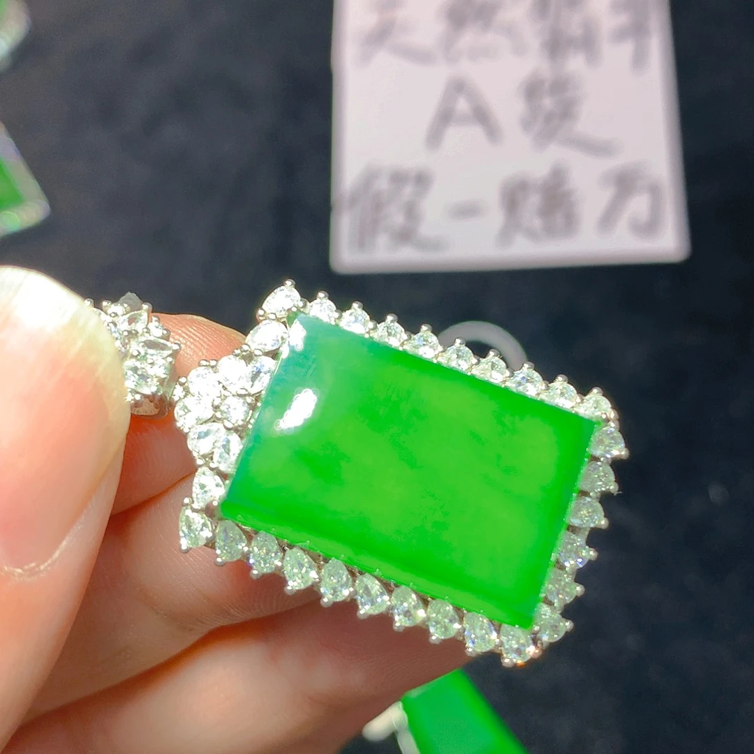 翡翠银S925镶嵌颈饰