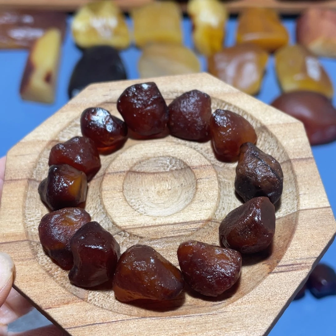 定制蜜蜡未镶嵌原石手串