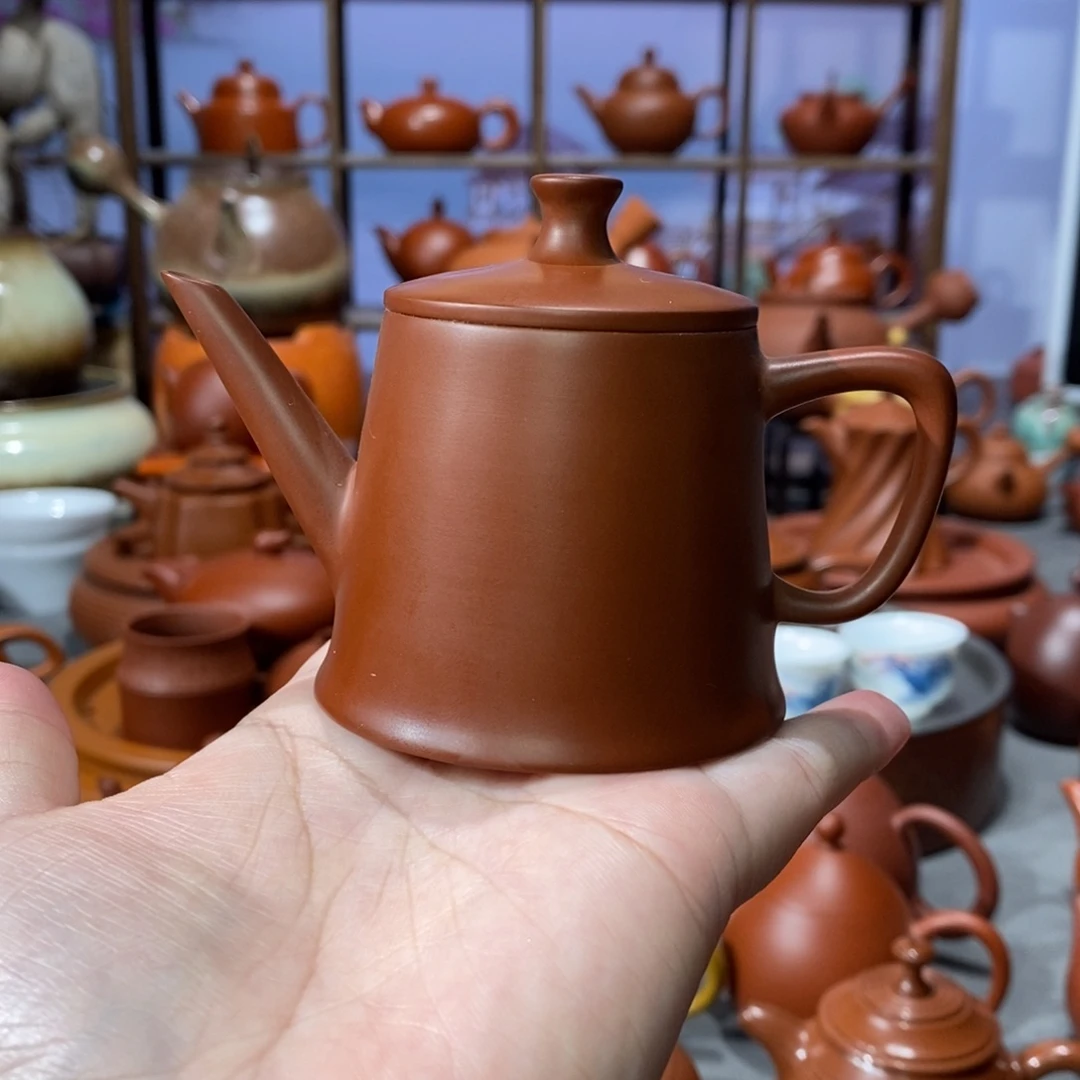 紫砂茶壶章淑煌朱泥开运90c