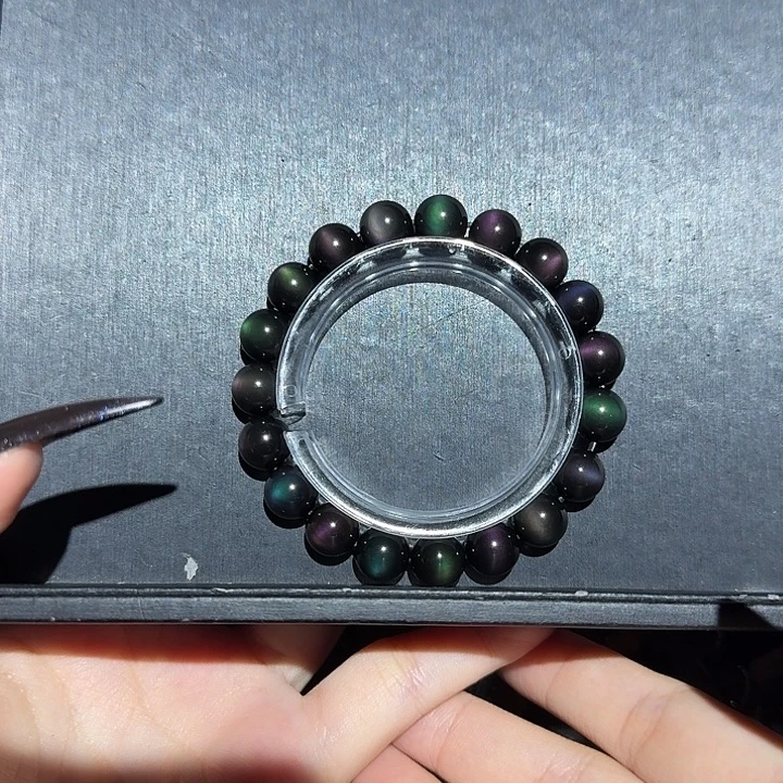 H****黑曜岩未镶嵌手链