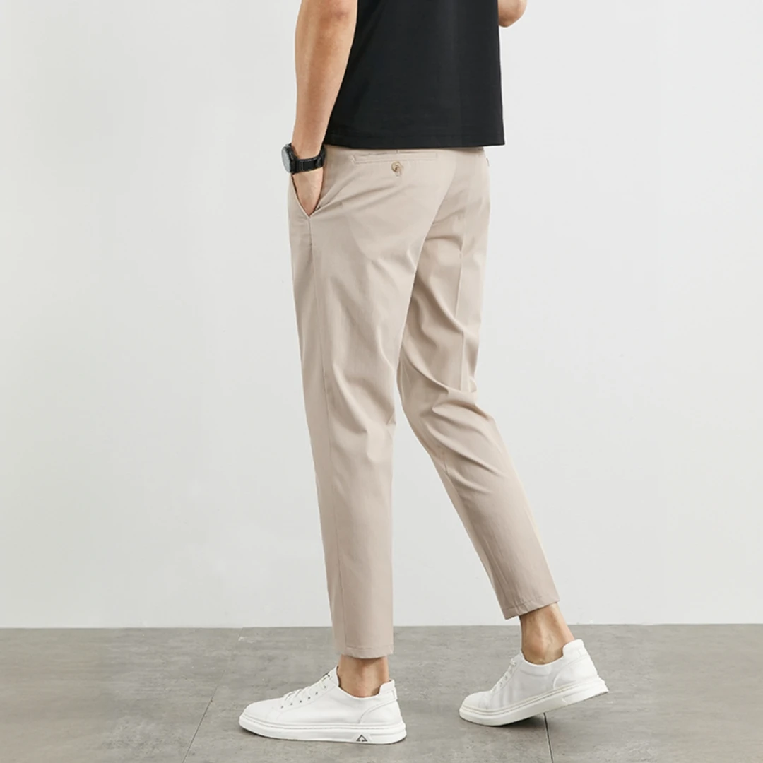 因纳巴敦男士夏季免烫西裤 九分休闲裤抗皱修身小脚9分小西装裤男