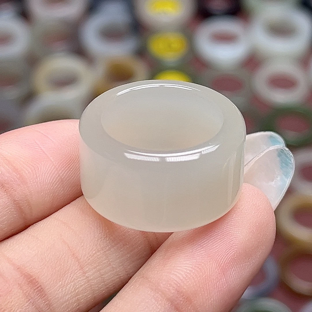 未镶嵌戒指和田玉17.1内径 高冰荔枝冻