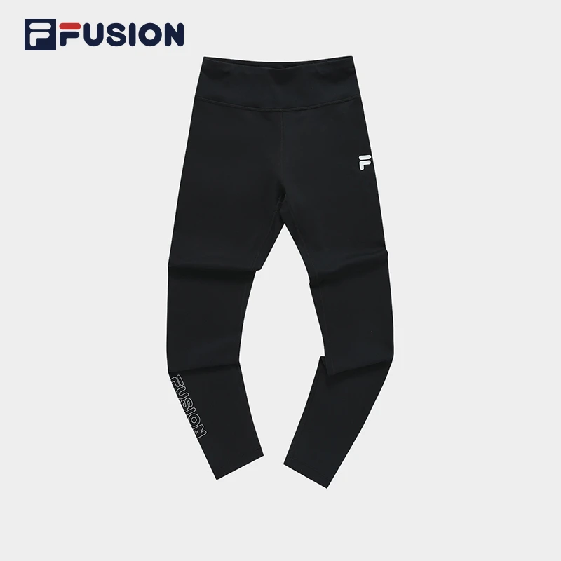 FILA FUSION斐乐舒适黑色裤春夏弹力打底裤休闲瑜伽裤T11W326603
