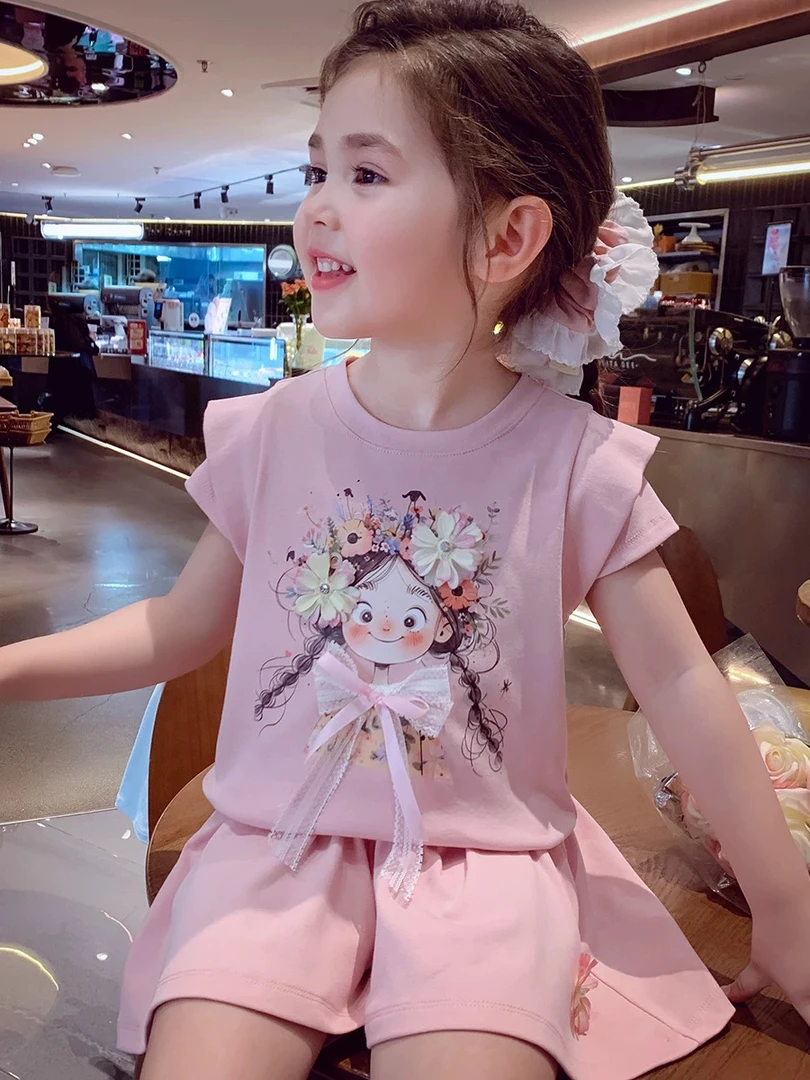 女童套装夏季2025新款儿童装夏装宝宝女孩衣服夏日穿搭夏天两件套