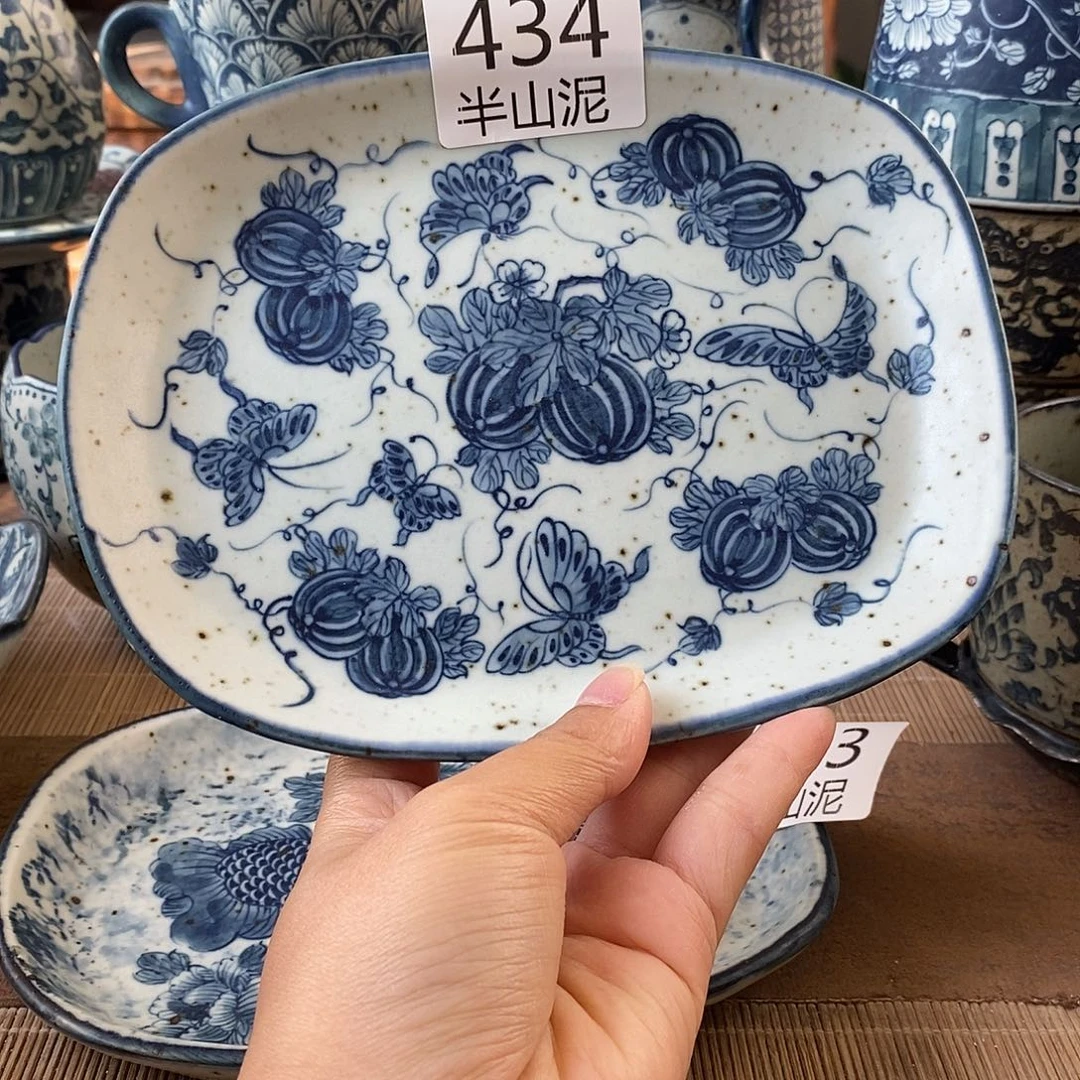 手工手绘青花高温陶瓷