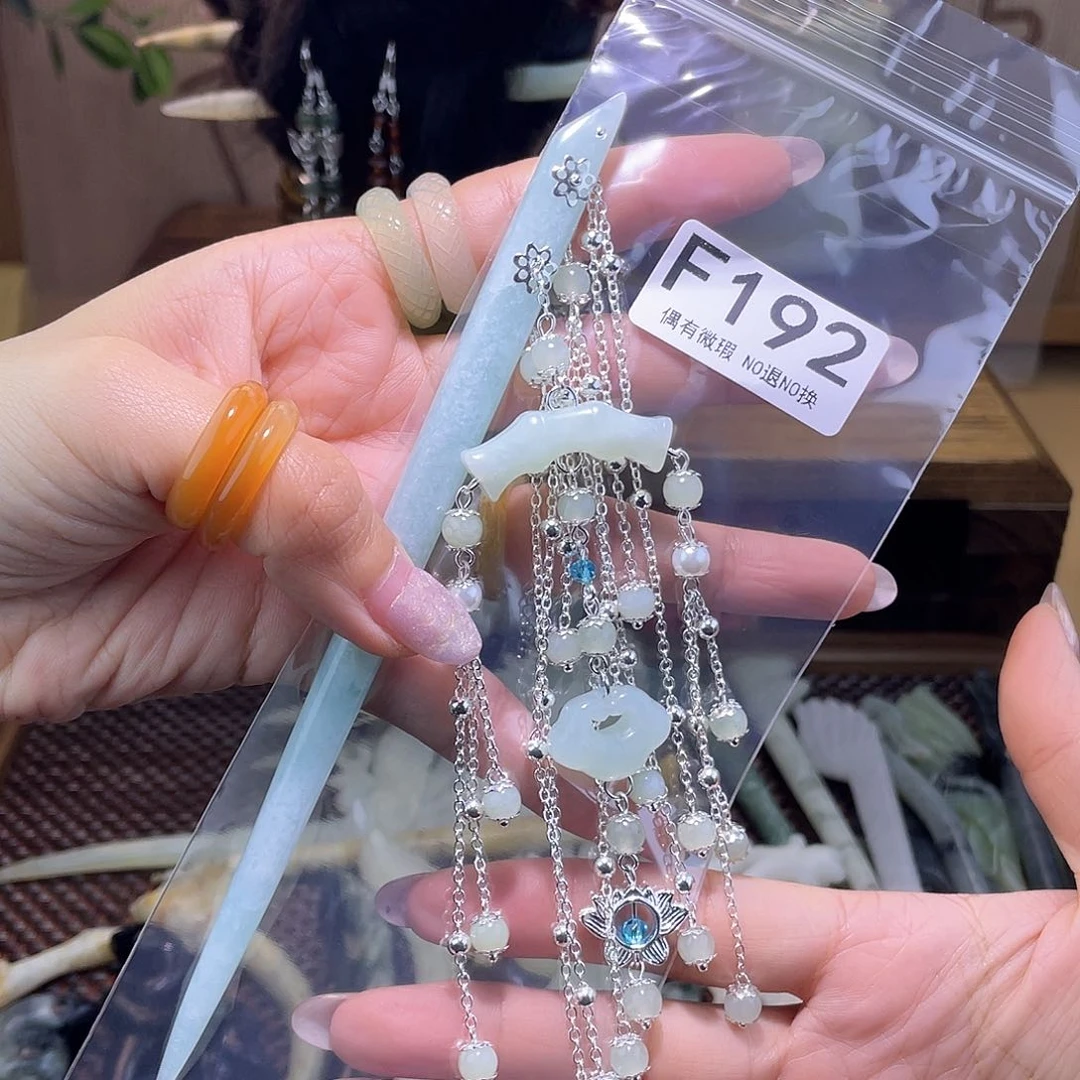 蛇纹石玉发饰合金❄️****