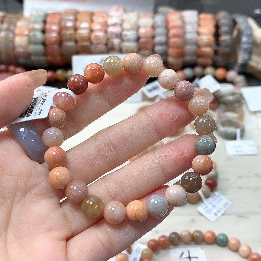 硅化珊瑚（珊瑚玉）手链未镶嵌雪***^146