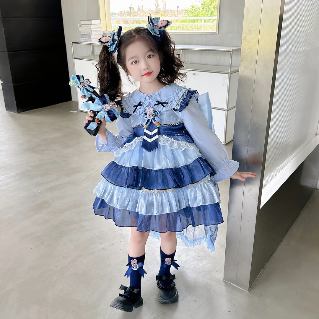 兔子警官衣服儿童公主裙女孩蓬蓬纱裙女童朱迪礼服生日洛丽塔套装