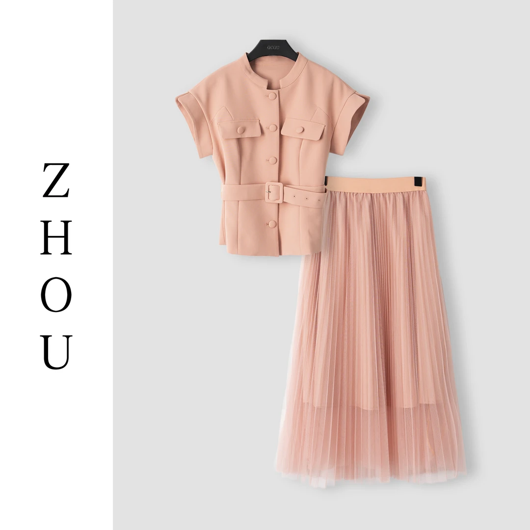 （周哥甄选）粉红色套装-21944