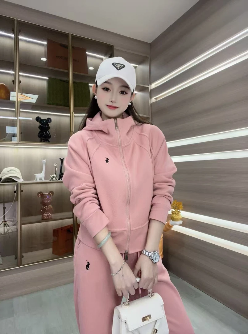 2025冬季新款加绒加厚显瘦减龄时尚套装休闲运动百搭连帽两件套