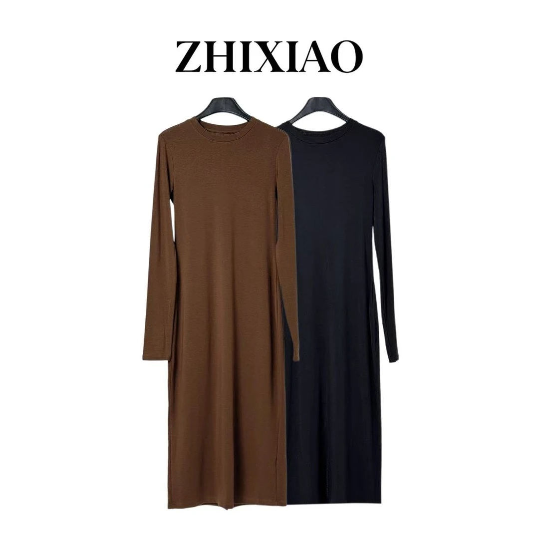 【ZHIXIAO】秋冬新款：极简长袖连衣裙8920