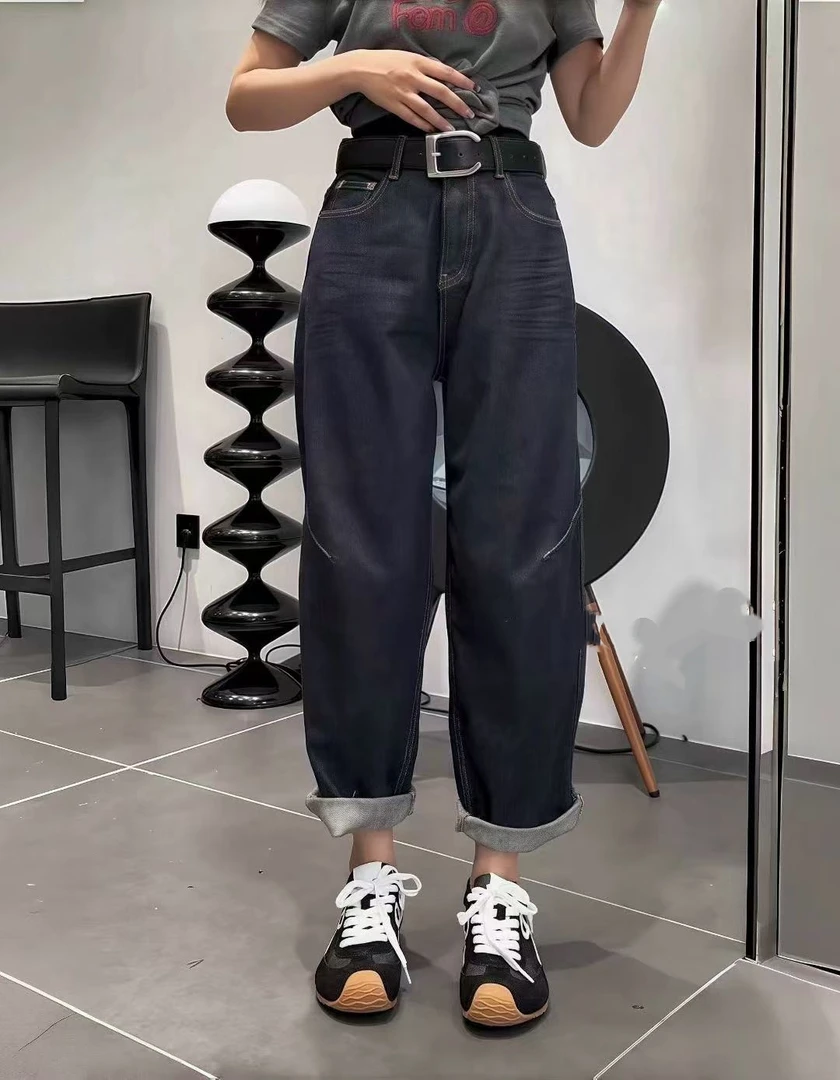 大码显瘦卷边牛仔裤120-220斤（6188）