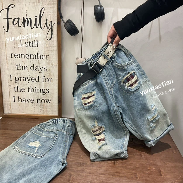 D3-10。918 橘子家潮流韩版破洞牛仔裤