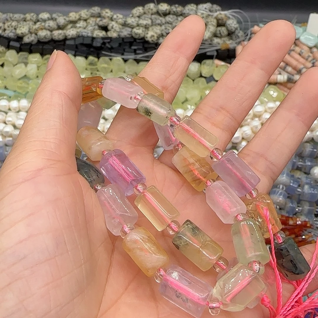 玛瑙/玉髓合金珠宝半成品水晶多宝7mm一条