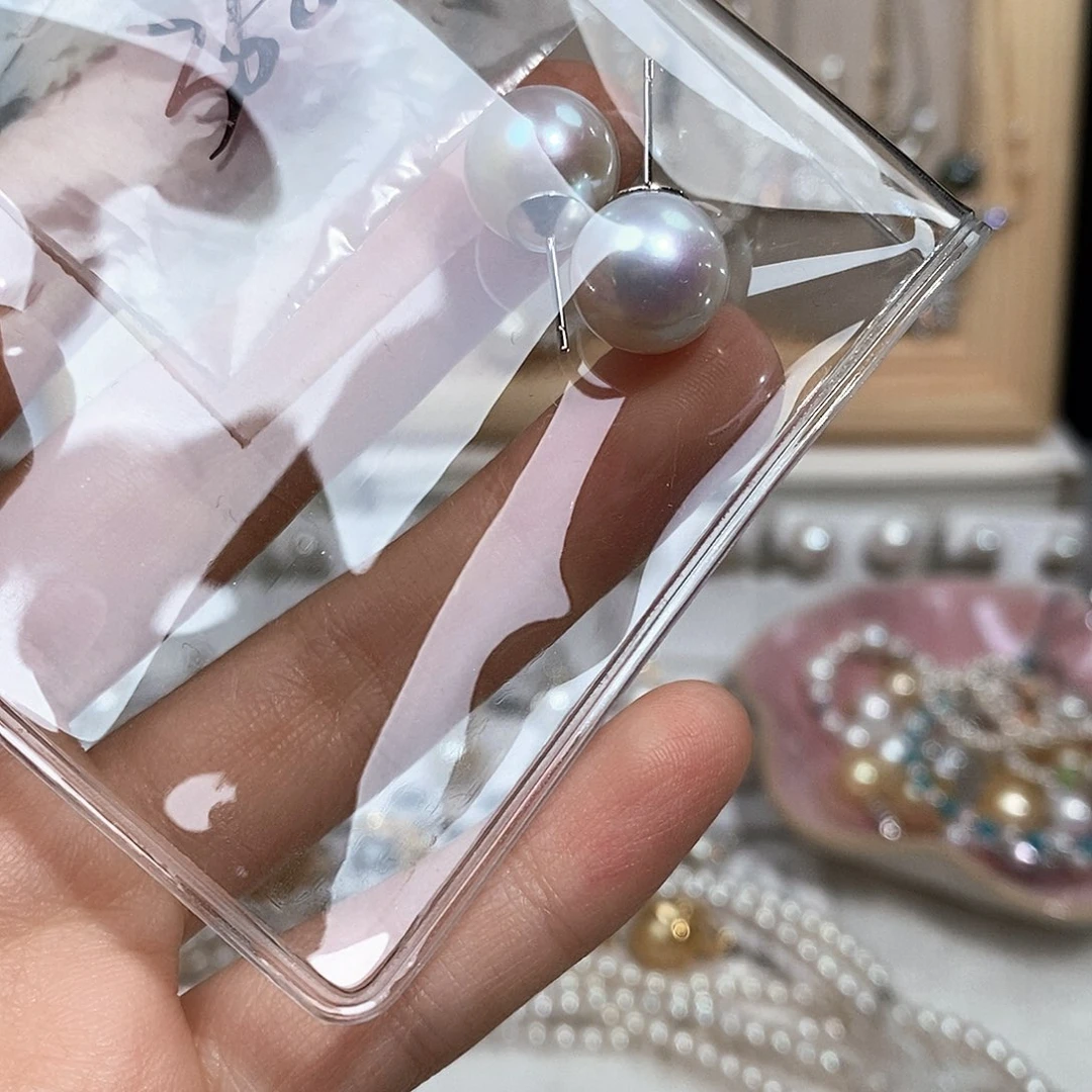 银S925镶嵌淡水珍珠耳饰