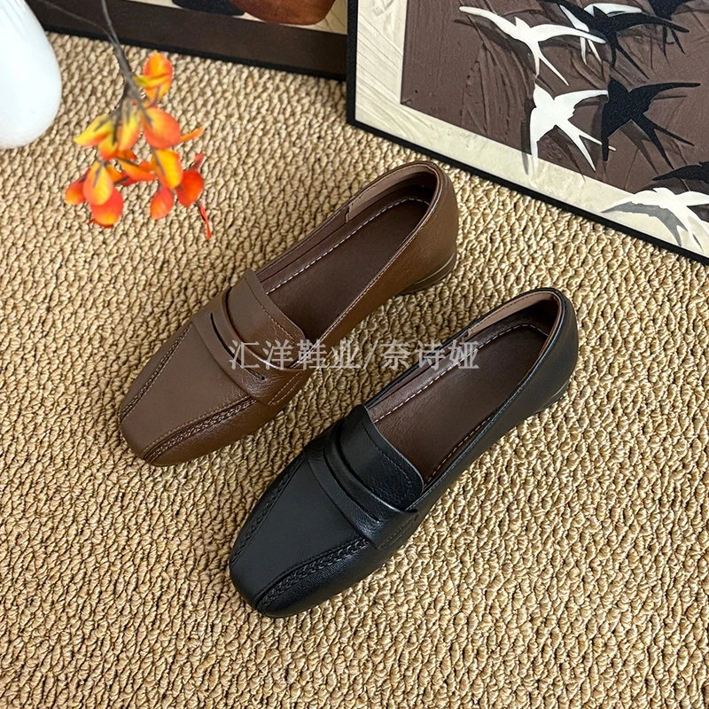 3cm/羊皮/春秋新款女鞋休闲风真皮软皮单鞋1813