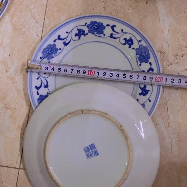 摆件2个20厘米芙蓉花平盘