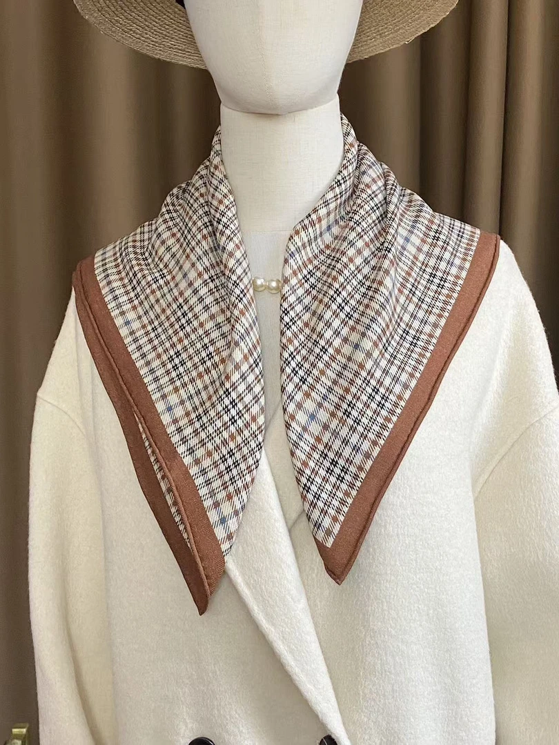 100%羊毛【60羊毛集合】方巾双面印花手工卷边丝巾