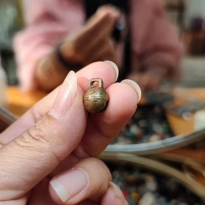 铜铁合金类藏传老利马铜铃铛
