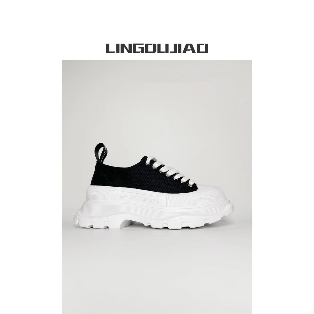 【经典百搭帆布厚底老爹鞋】2001/6cm