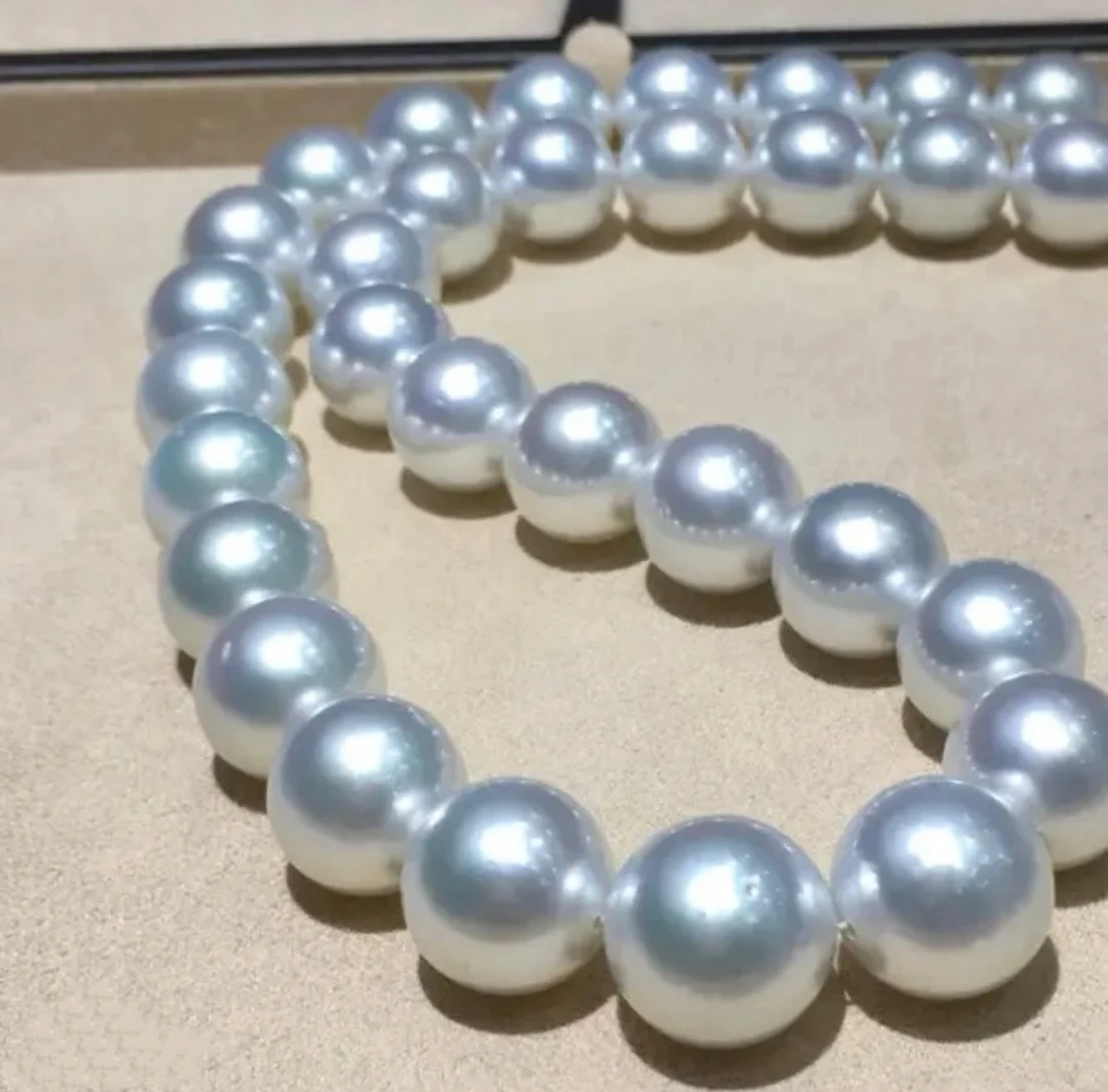 DF119 特选（伊丽莎白）传承大点位白色珍珠项链12-14mm（大证款）