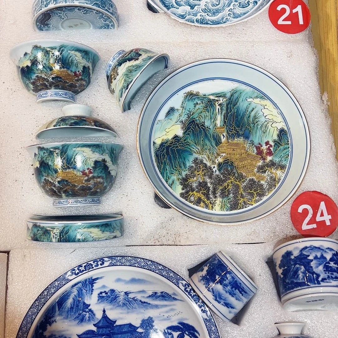 "****描金山水五件套7282992992
