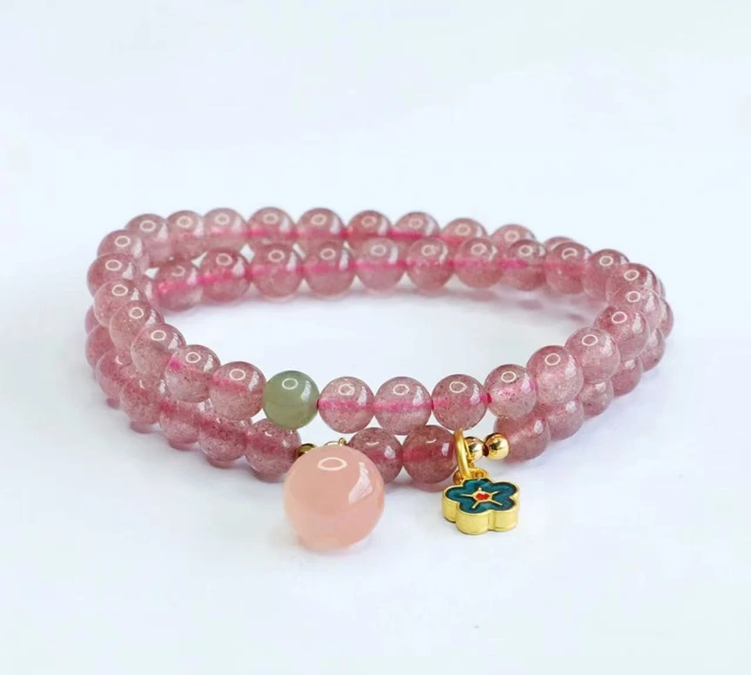 粉水双圈手串无礼盒S1343