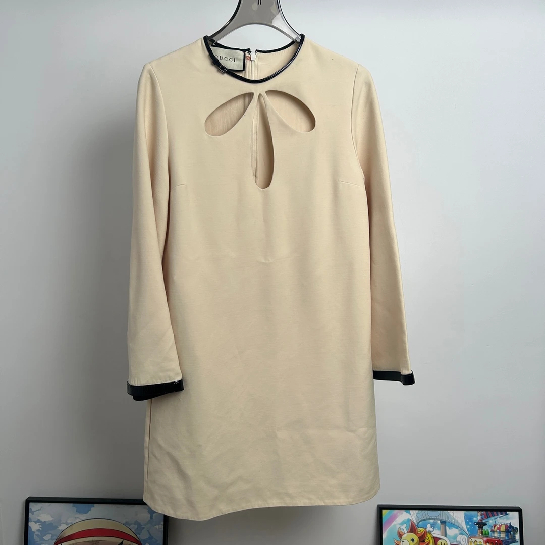 99新 GUCCI/古驰 花瓣镂空真丝连衣裙 XS码 99新 GM002728