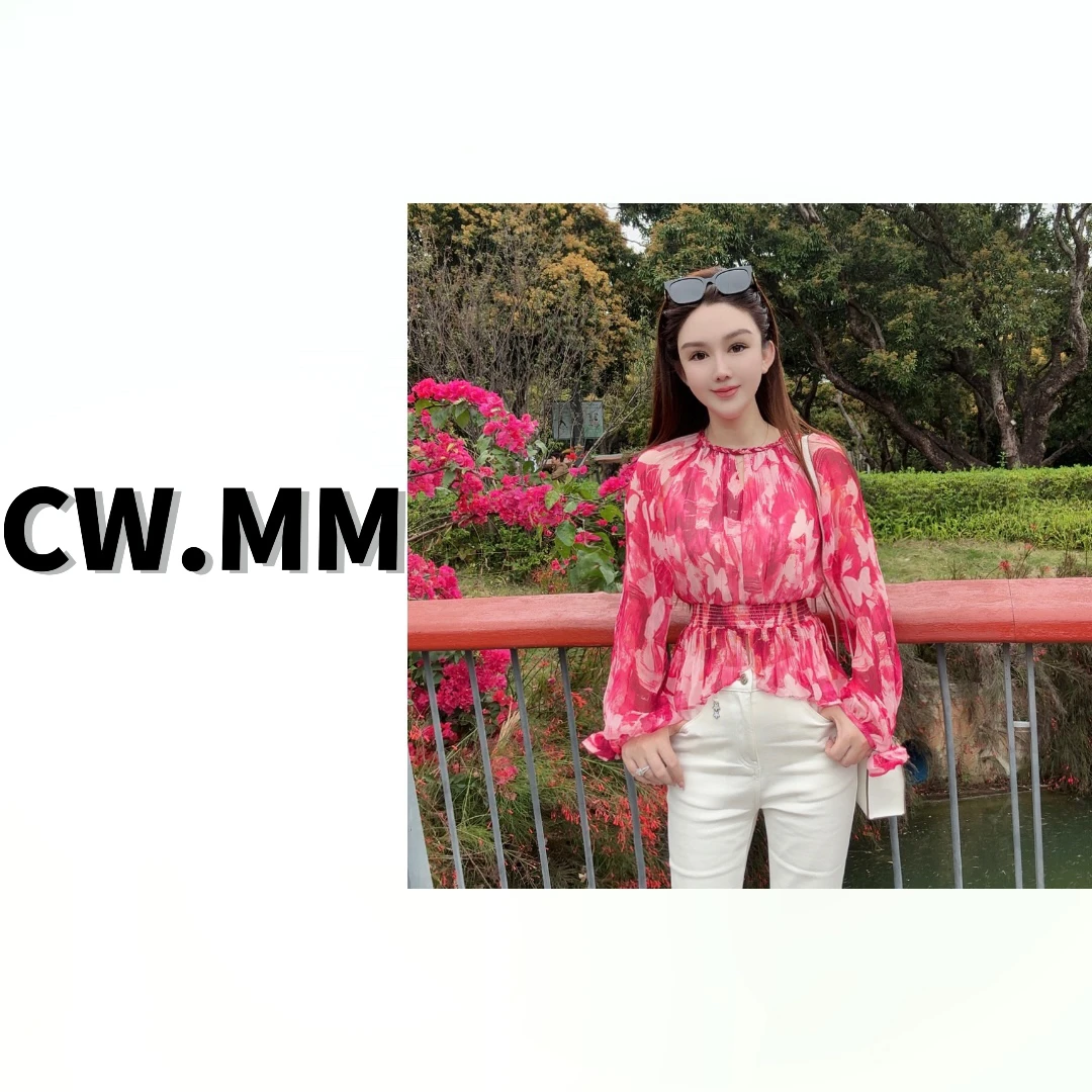 CW.MM 设计感法式编织圆领收腰显瘦上衣